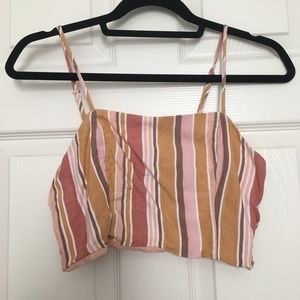 Striped American Eagle Crop Top